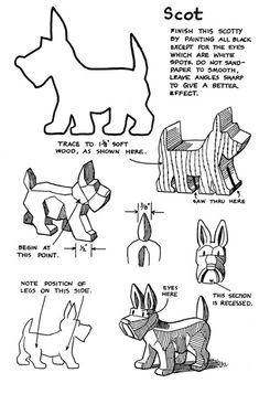 the instructions for how to make an origami scotty terrier from paper