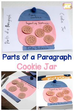 parts of a paragraph cookie jar for kids to make