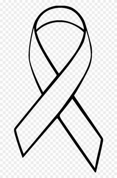 a black and white outline of a ribbon on a transparent background, hd png