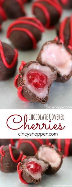 Chocolate Covered Cherries Recipe- So simple to make at home! This recipe includes the secret ingredient needed to make them gooey! Plus they are the perfect candy to gift for the holidays! Chocolate Covered Cherries Recipe, Chocolate Covered Cherries, Christmas Candy Recipes, Cherry Recipes, Think Food, Homemade Candies, Candy Desserts, Christmas Cooking, Yummy Sweets