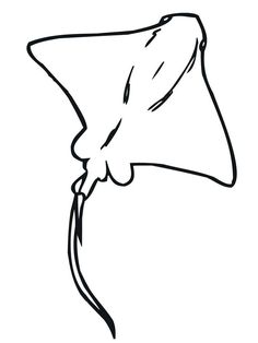 a black and white drawing of a manta ray