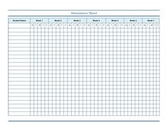 an attendance sheet is shown in this image