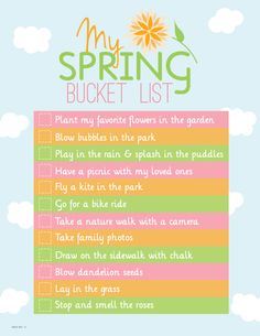 the spring bucket list for kids