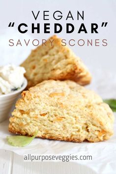 vegan cheddar savory scones are the perfect side dish for any meal