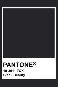 the pantone color is shown in black and white