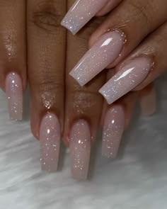 Glitter Nails Acrylic, Classy Acrylic Nails, Acrylic Nails Coffin Short, Pink Acrylic Nails, Prom Nails, Fire Nails, Pretty Acrylic Nails, Best Acrylic Nails, Long Acrylic Nails