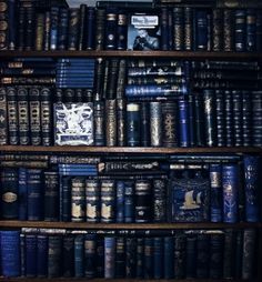 a book shelf filled with lots of books