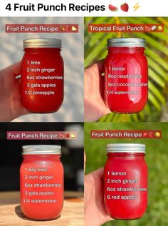 the instructions for how to make fruit punch