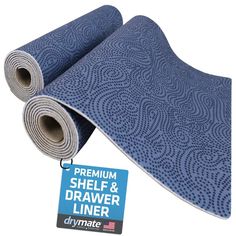 an image of a roll of blue carpet