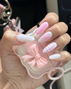 #naildesign #coquette #victoriasecretpink #bow Victoria Secret Nails, Secret Nails, Inspired Nails, Almond Nails, Pink Nails, Summer Nails, Victoria Secret, Victoria Secret Pink, Nail Designs