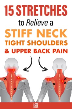 Punkty Spustowe, Být Fit, Neck Pain Exercises, Neck And Shoulder Exercises, Corp Perfect, Tight Shoulders, Shoulder Exercises, Lower Back Pain Exercises, Neck Exercises