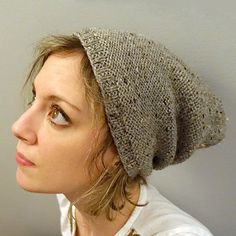 blackstone slouchy {knitting pattern}-knitting pattern-The Crafty Jackalope Knitting Abbreviations, Yarn Weights, Fun Hat, Quick Knits, Grey Tweed, Slouchy Hat, Stylish Hats, Knitting Kits, Circular Needles