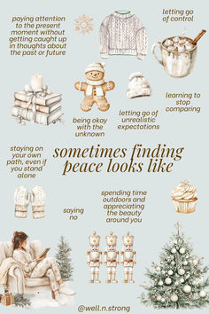 a poster with some words and pictures about things to do in the wintertime time