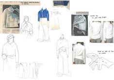 an image of some clothes and clothing sketches