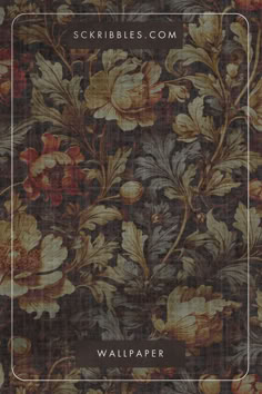 Dark Moody Floral Wallpaper Moody Wallpaper Kitchen, Peel And Stick Wallpaper Textured, Wallpaper Mural Bedroom, Vintage Wallpaper House, Wallpaper Accent Wall Bedroom Vintage, Moody Dining Room Wallpaper, Moody Wallpaper Bedroom, Classic Wallpaper Vintage, Vintage Peel And Stick Wallpaper