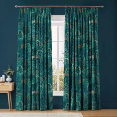 Emerald Curtains, Sage Curtains, Boys Bedroom Curtains, Curtains Green, Jewel Tone Color Palette, Navy Curtains, Tree Curtains