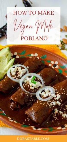 how to make vegan mee poblano on a plate