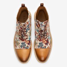 Taft Boots, Taft Shoes, Floral Ankle Boots, Floral Boots, The Jack, Floral Jacquard, Boot Accessories, Design Aesthetic, Cool Boots