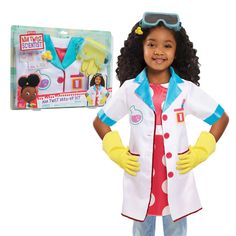 Arrives by Sat, Nov 6 Buy Just Play Ada Twist, Scientist Dress-Up Set, Size 4-6X, Includes Experiment Card, Preschool Ages 3 up at Walmart.com Ada Twist Scientist, Card Costume, Yellow Gloves, Book Character Costumes, Preschool Age, Science Themes, Twisted Dress, Fun Family Activities, Book Characters