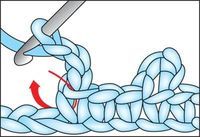 an image of a knot with a knife stuck in the middle and red arrow pointing to it