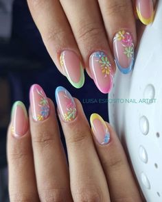 Nail Art Creative, Boring Nails, Unghie Nail Art, Art Deco Nails, Manicure Nail Designs, Spring Acrylic Nails, Cute Nail Art Designs, Summery Nails