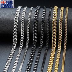 Pinterest Men Chain, Figaro Chain Necklace, Cuban Link Chain Necklaces, Mens Silver Necklace, Mens Jewelry Necklace, Party Necklace, Estilo Hip Hop, Figaro Chains, Necklace For Men