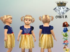 Disney Toddler Dresses, The Sims 4 Kids, Toddler Princess Dress, Disney With A Toddler, Disney Dress