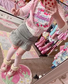 cred--> @pinkbeanyy (pic not mine! check out her ig!!) Pastel My Melody, Kawaii Fits, Yume Kawaii, Kawaii Makeup, Kawaii Goth, Fits Clothes