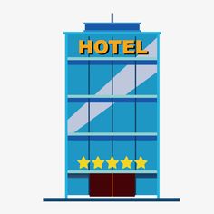 a tall building with five stars on the front and one star in the middle that says hotel