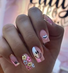 Uñas Delicadas Y Sencillas, Disneyland Nails, Sugar Nails, Wow Nails, Gold Glitter Nails, Beauty Nails Design, Summery Nails