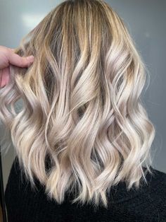 blonde hair, balayage, hair inspo, medium hair, beach waves Soft Beach Waves Medium Length, Medium Length Beach Blonde Hair, Blond Beach Waves, Short Blonde Hair Curled Styles, Short Hairstyle Beach Waves, Beach Waves Wedding Hair Medium Length, Blonde Balayage Bridal Hair, Blonde Beach Waves Medium, Short Curled Blonde Hair