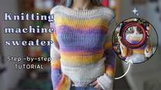 the knitting machine sweater is easy to knit and can be worn as a necklace or bracelet