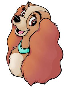 a cartoon dog with a collar around its neck