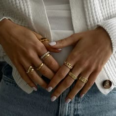 - Chain ring - 14 karat gold or silver plated - Made to last - Available in sizes 5, 6, 7, 8, 9 and 10 Baddest Of Them All, Mirror Mirror On The Wall, The Baddest, Mirror On The Wall, Ringe Gold, Everyday Rings, Gold Ring Stack, Jewelry Lookbook, Stacked Jewelry