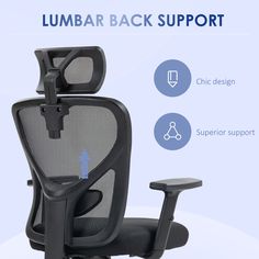 the lumba back support chair is designed for comfort