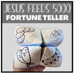 This fun Bible Story craft of Jesus Feeding 5000 is a great way to teach your children or Sunday school class about Jesu' miracle. This printable activity allows you to print as many copies as you need. It includes a blank page to add your own messages or questions about Jesus Feeding 5000. These crafts are sometimes called Fortune tellers or cootie catchers, an old school memory from childhood.Available in Letter size.PLEASE REMEMBER- This item is a DIGITAL DOWNLOAD item.- NO PHYSICAL item will Jesus Raised Lazarus Craft, Lazarus Craft Sunday School, Raising Lazarus, Fortune Teller Paper, Cootie Catcher, Fortune Tellers, Miracles Of Jesus, Jonah And The Whale, Bible Story Crafts