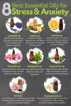 Let's face it... life can get stressful! There are many ways you can cope with the stressers that come up in day to day life, but a simple way is by incorporating aromatherapy.  Learn more about these 8 essential oils that are known for their stress and anxiety relieving properties through this link. Panic Attack Essential Oils, Raising Vibration, Ways To Use Essential Oils, Lavender Benefits, Healing Journaling, Essential Oil Diffuser Blends Recipes, Essential Oils Guide, Essential Oils Health, Oil Diffuser Recipes