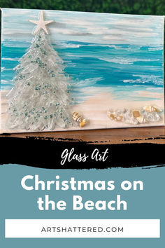 Christmas Beach Glass Art