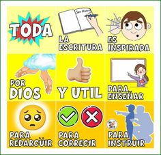 an image of spanish words with pictures