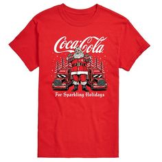 Update your holiday style with this Men's Coca-Cola Santa For Sparkling Holidays Graphic Tee. FEATURES Crewneck Short sleeveFABRIC & CARE Heather Colors: Cotton/Polyester, Solid Colors: Cotton Machine wash Imported Size: XL. Color: Red. Gender: male. Age Group: adult. Coca Cola Santa, Holiday Graphic Tees, Holiday Style, Holiday Fashion, Coca Cola, Fabric Care, In Style, Solid Colors, Graphic Tee