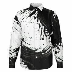 Upgrade your wardrobe with our Abstract Wave Paint trail Long Sleeve Button Down Shirt. Made from 100% Polyester Poplin fabric, this shirt exudes a polished appearance while providing a snug, regular fit. The classic pointed collar complements its versatile design, while the neatly tailored hem ensures it sits just right, whether tucked in or left out. The button closure provides a timeless touch to this lightweight and breathable shirt. Available in sizes ranging from XS to 4XL, it's an ideal c Jazz Outfits, Happy Black Friday, Wave Painting, Abstract Waves, Black Friday Shopping, Poplin Fabric, Formal Event, Button Downs, Down Shirt