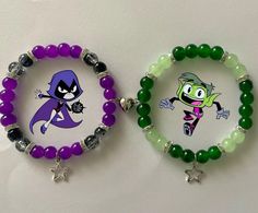 Beast Boy And Raven, Beast Boy, Pretty Wallpaper Iphone, Glass Beaded Bracelets, Matching Bracelets, Pretty Wallpapers, Iphone Wallpaper, Glass Beads, Beaded Bracelets