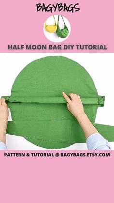 DIY Tutorial: Half Moon Bag  #shorts Half Circle Bag Pattern, Diy Crescent Bag Pattern, Diy Moonbags, Dumpling Bag Pattern Free, Free Pdf Bag Sewing Patterns, Half Moon Bag Sewing Pattern, Half Moon Bags, Crescent Bag Pattern Free, Half Moon Bag Pattern