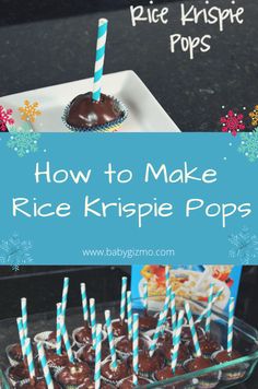 how to make rice krispie pops for christmas or new year's eve party