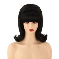 Category:Synthetic Wig; Gender:Women's; Wig Type:Cosplay Wig; Occasion:Daily Wear,Party / Evening,Vacation,Daily,Cosplay Costumes; Age Group:Adults; Cosplay Works:50s; Color Shade:Black,Brown,Burgundy,White,Blonde; Hair Material:Synthetic Hair; Cap Construction:Machine Made; Texture:Curly; Length:Long; Features:Cosplay,Easy to Carry,Fashion,Comfortable,Soft; Heat Resistant:Yes; Listing Date:07/26/2023; Cap Circumference:; Front to Back:; Nape of Neck:; Side to Side Across Forehead:; Side to Side 70s Pinup, 60s Beehive, Brown Hair Halloween Costumes, Bad Wigs, Halloween Costume Women, Betty Rubble, Look Halloween, Costume Women, 60s Retro