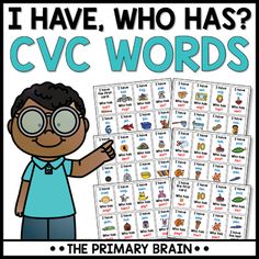 i have, who has? cvc words the primary and secondary texts are in this set