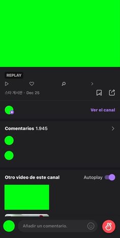 an iphone screen showing the settings and options for video editing, including green screenshots