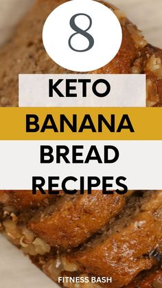 keto banana bread recipe with text overlay