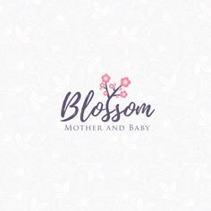 the logo for blossom, a mother and baby clothing line that is designed to look like flowers