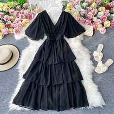 Beach Long Dress, Chiffon Summer Dress, Office Dresses For Women, Floral Chiffon Dress, Long Beach Dress, Dress Backless, Ruffles Fashion, Summer Dresses For Women, Stylish Dresses